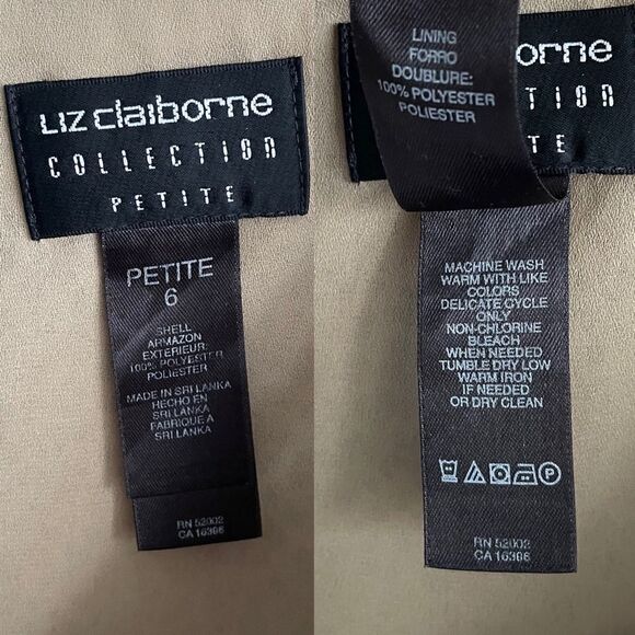 Liz CLAIBORNE Sleeveless Blouse Leopard Cheetah Print Black Tan 6P - Picture 5 of 5